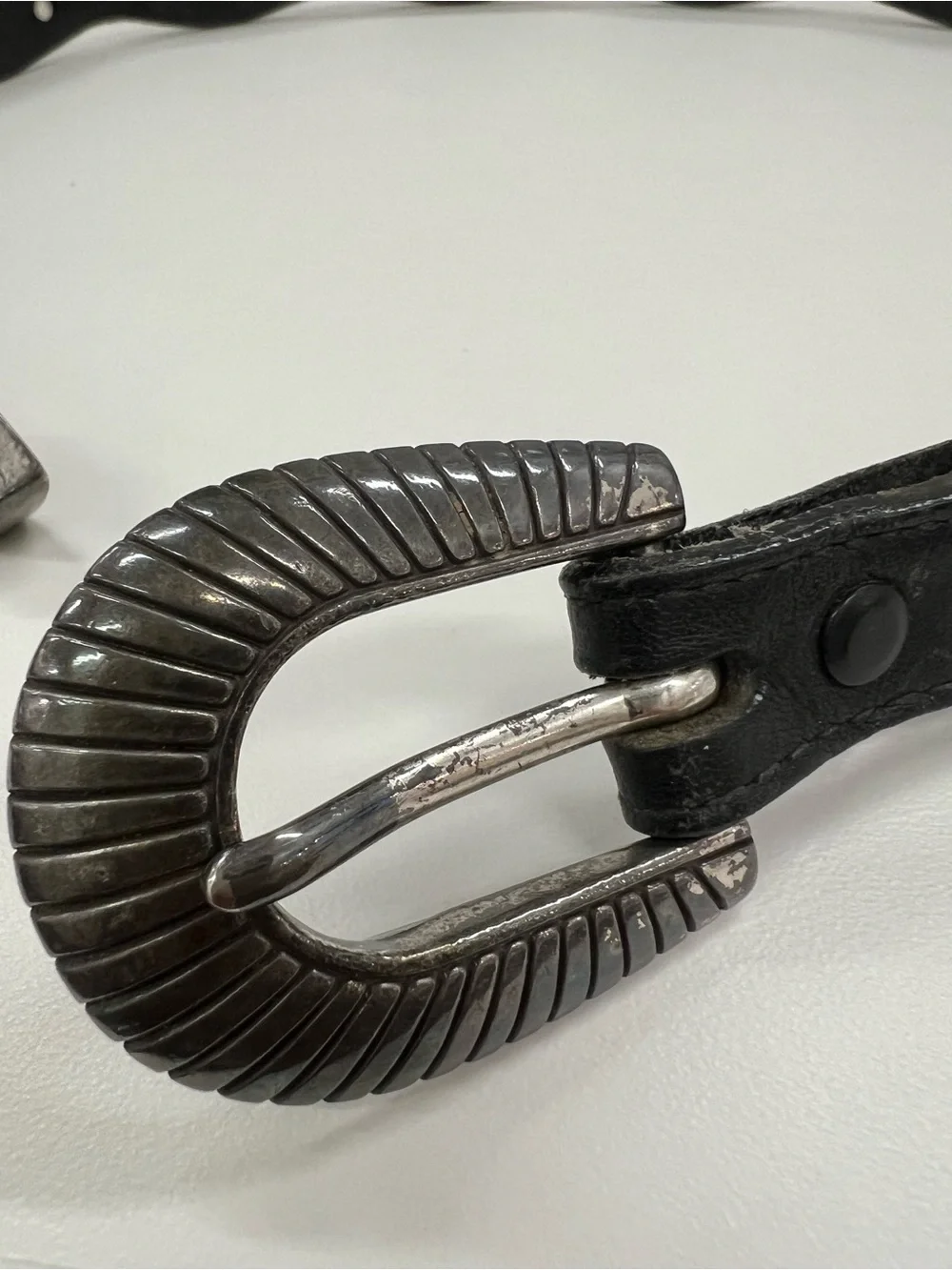 Justin Vintage Leather Concho Belt Size Small